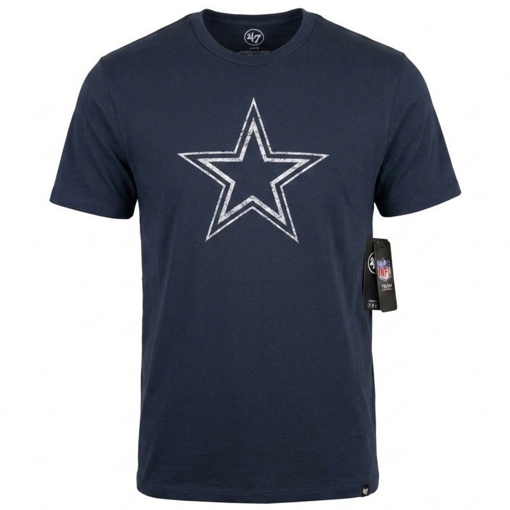 '47 Brand Dallas Cowboys T-Shirt Men's Large Navy Blue Distressed Star NFL